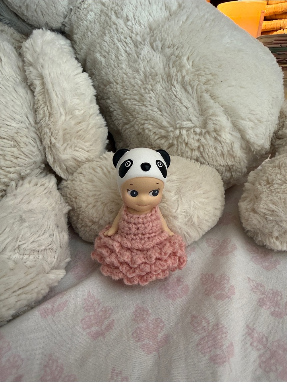 Handmade Pink Crochet Doll Dress + Sonny angel (Both come together)